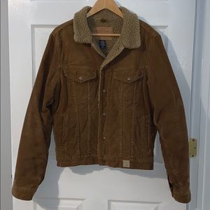 A&F Sherpa-Lined Corduroy Trucker Jacket